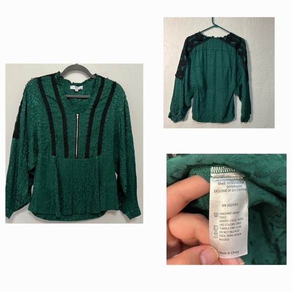 Koché CollectivePython Print Zip Front Top - Picture 2 of 3